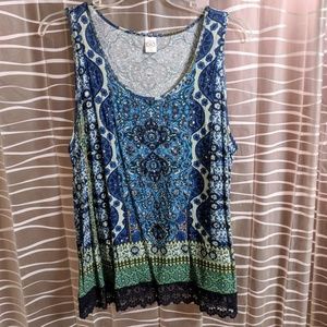 Tank Top with beads and sequins